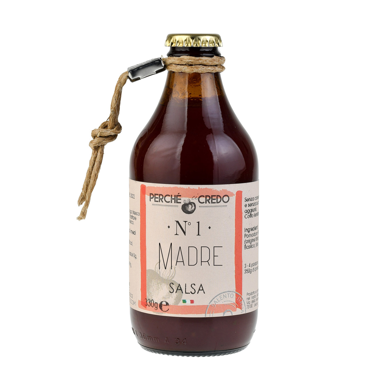 Salsa "Madre" de Tomate con Albahaca - 330 gr